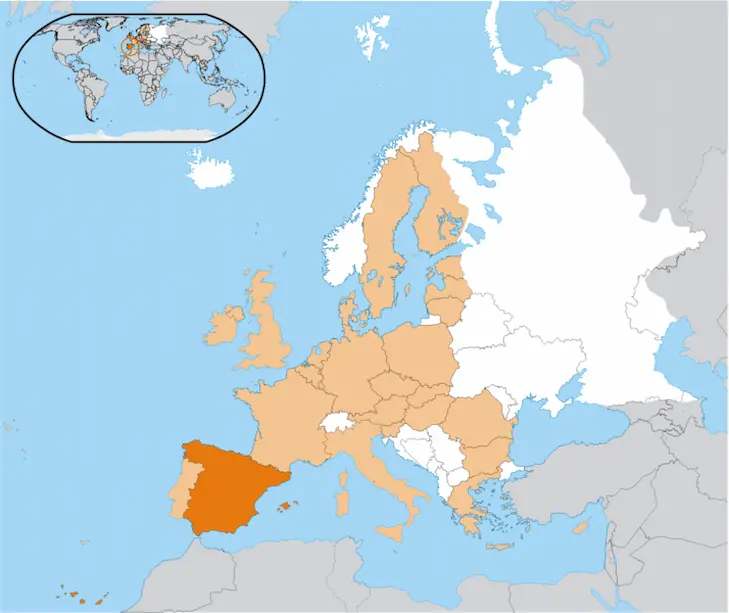 Location-of-Spain-in-Europe