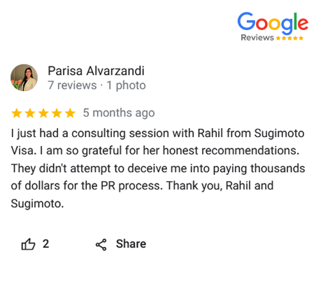 sugimotovisa Testimonials