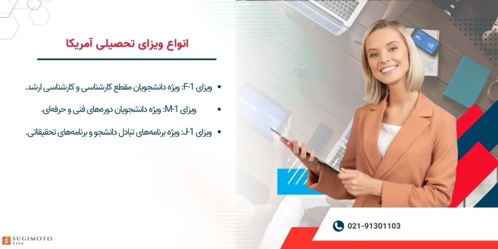 انواع ویزای تحصیلی آمریکا