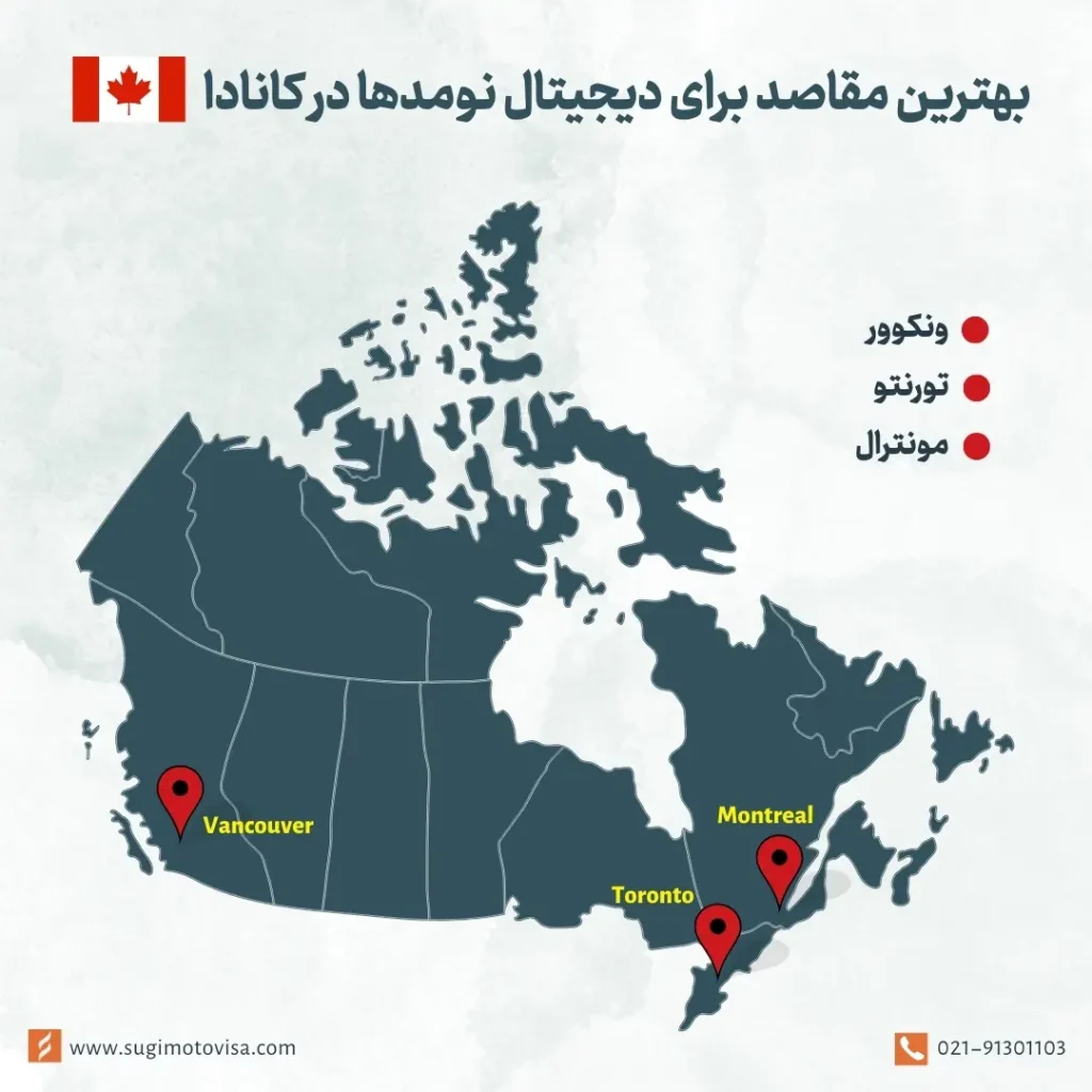 بهترین مقاصد برای دیجیتال نومدها در کانادا