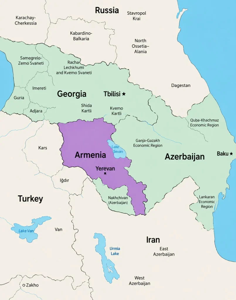 نقشه کشور ارمنستان